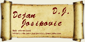Dejan Josipović vizit kartica